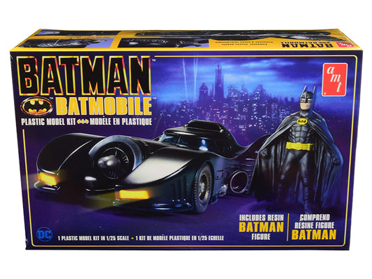 Skill 2 Model Kit Batmobile with Resin Batman Figurine "Batman" (1989) 1/25 Scale by AMT <h2>Skill AMT</h2> <p>High-quality diecast car perfect for collectors and enthusiasts. Features detailed interi