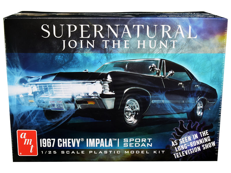 Skill 2 Model Kit 1967 Chevrolet Impala Sport Sedan "Supernatural" (2005) TV Series 1/25 Scale Model by AMT T&y