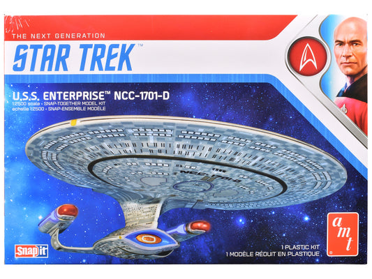 Skill 2 Model Kit U.S.S. Enterprise NCC-1701-D Space Ship "Star Trek: The Next Generation" (1987) TV Series 1/2500 Scale by AMT <h2>Skill AMT</h2> <p>High-quality diecast car perfect for collectors an