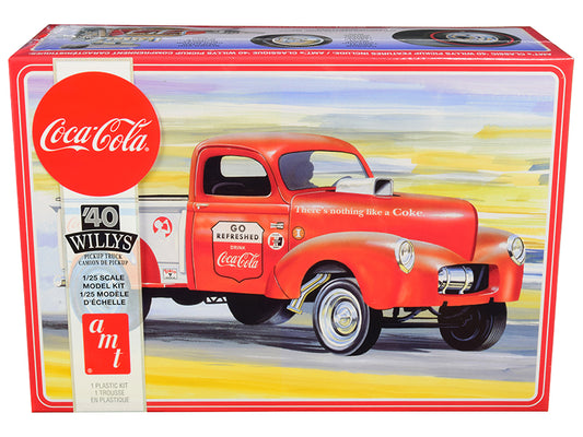 Skill 3 Model Kit 1940 Willys Gasser Pickup Truck "Coca-Cola" 1/25 Scale by AMT <h2>Skill AMT</h2> <p>High-quality diecast car perfect for collectors and enthusiasts. Features detailed interior exteri