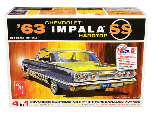 Skill 2 Model Kit 1963 Chevrolet Impala SS Hardtop 4 in 1 1/25 Scale by AMT <h2>Skill AMT</h2> <p>High-quality diecast car perfect for collectors and enthusiasts. Features detailed interior exterior c