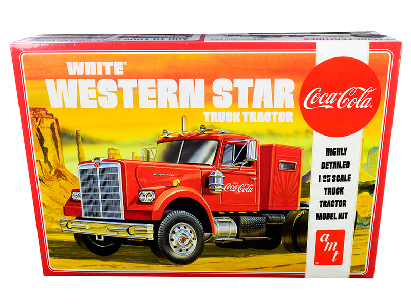Skill 3 Model Kit White Western Star Semi Truck Tractor "Coca-Cola" 1/25 Scale by AMT <h2>Skill AMT</h2> <p>High-quality diecast car perfect for collectors and enthusiasts. Features detailed interior