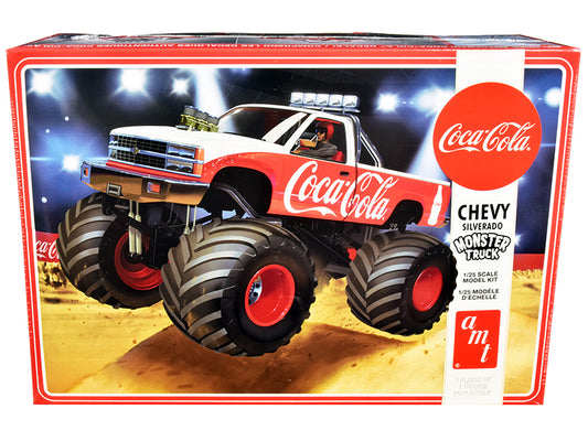 Skill 2 Model Kit Chevrolet Silverado Monster Truck "Coca-Cola" 1/25 Scale by AMT <h2>Skill AMT</h2> <p>High-quality diecast car perfect for collectors and enthusiasts. Features detailed interior exte
