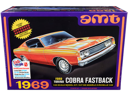 Skill 2 Model Kit 1969 Ford Torino Cobra Fastback 3-in-1 1/25 Scale by AMT <h2>Skill AMT</h2> <p>High-quality diecast car perfect for collectors and enthusiasts. Features detailed interior exterior cr