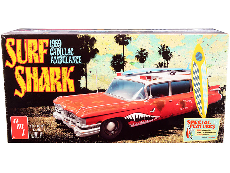 Skill 2 Model Kit 1959 Cadillac Ambulance "Surf Shark" 1/25 Scale Models by AMT <h2>Skill AMT</h2> <p>High-quality diecast car perfect for collectors and enthusiasts. Features detailed interior exteri