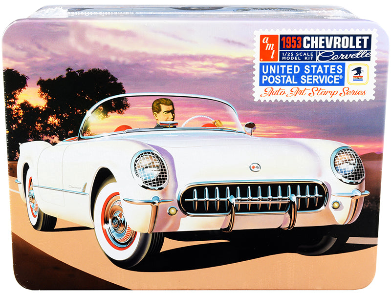 Skill 2 Model Kit 1953 Chevrolet Corvette "USPS" (United States Postal Service) Themed Collectible Tin 1/25 Scale by AMT <h2>Skill AMT</h2> <p>High-quality diecast car perfect for collectors and enthu