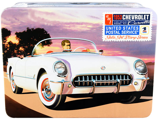 Skill 2 Model Kit 1953 Chevrolet Corvette "USPS" (United States Postal Service) Themed Collectible Tin 1/25 Scale by AMT <h2>Skill AMT</h2> <p>High-quality diecast car perfect for collectors and enthu
