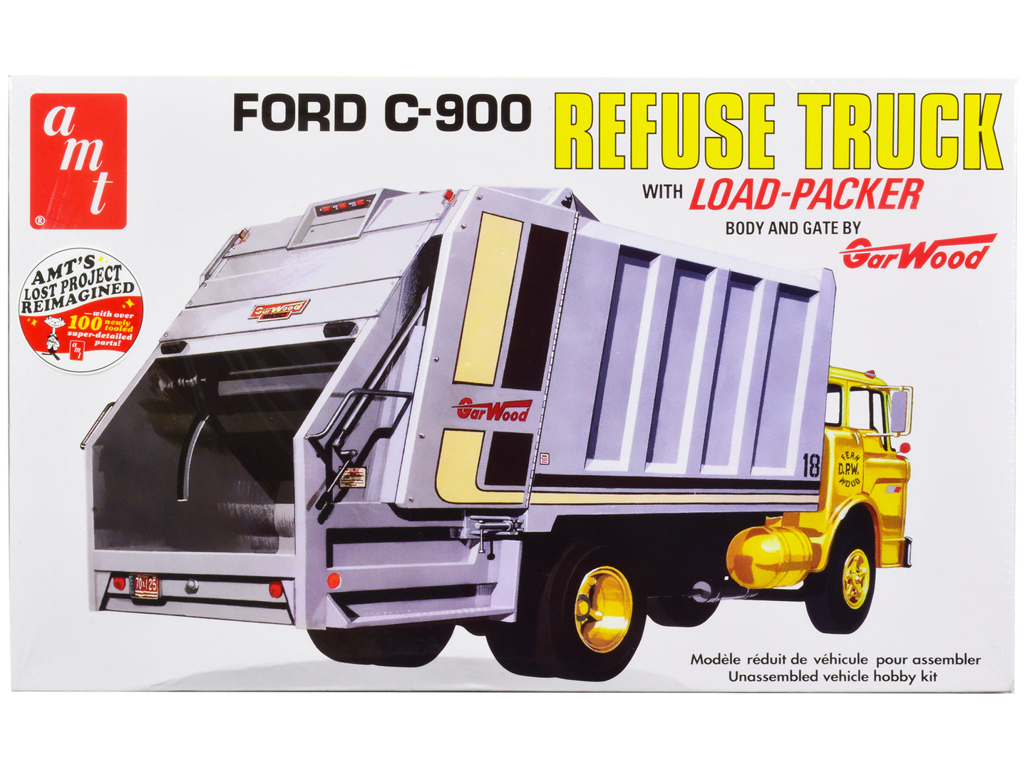 Skill 3 Model Kit Ford C-900 GarWood Refuse Garbage Truck with Load-Packer 1/25 Scale by AMT <h2>Skill AMT</h2> <p>High-quality diecast car perfect for collectors and enthusiasts. Features detailed in