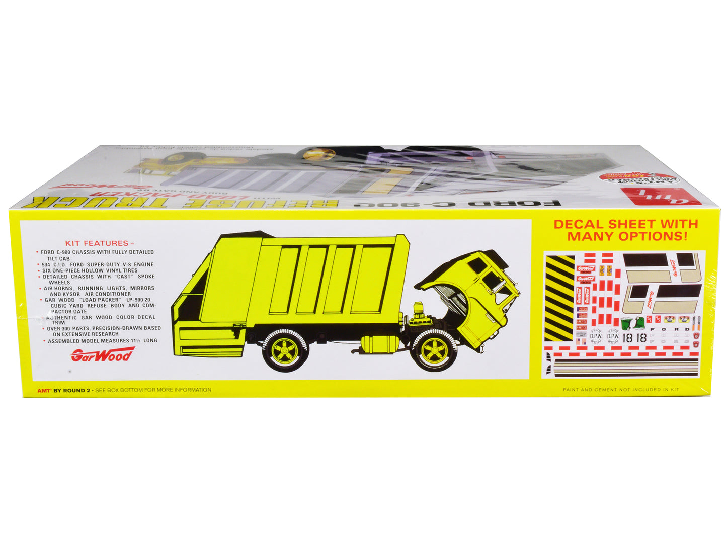 Skill 3 Model Kit Ford C-900 GarWood Refuse Garbage Truck with Load-Packer 1/25 Scale by AMT <h2>Skill AMT</h2> <p>High-quality diecast car perfect for collectors and enthusiasts. Features detailed in