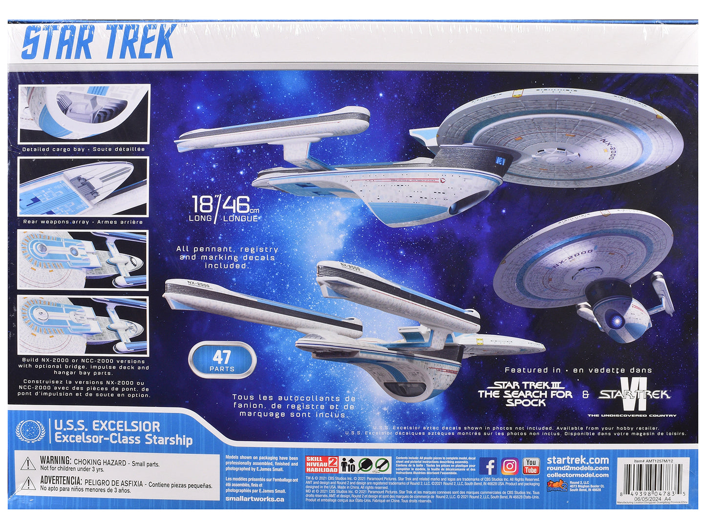 Skill 2 Model Kit U.S.S. Excelsior NX-2000 Space Ship "Star Trek III: The Search for Spock" (1984) Movie 1/1000 Scale by AMT <h2>Skill AMT</h2> <p>High-quality diecast car perfect collectors and enthu
