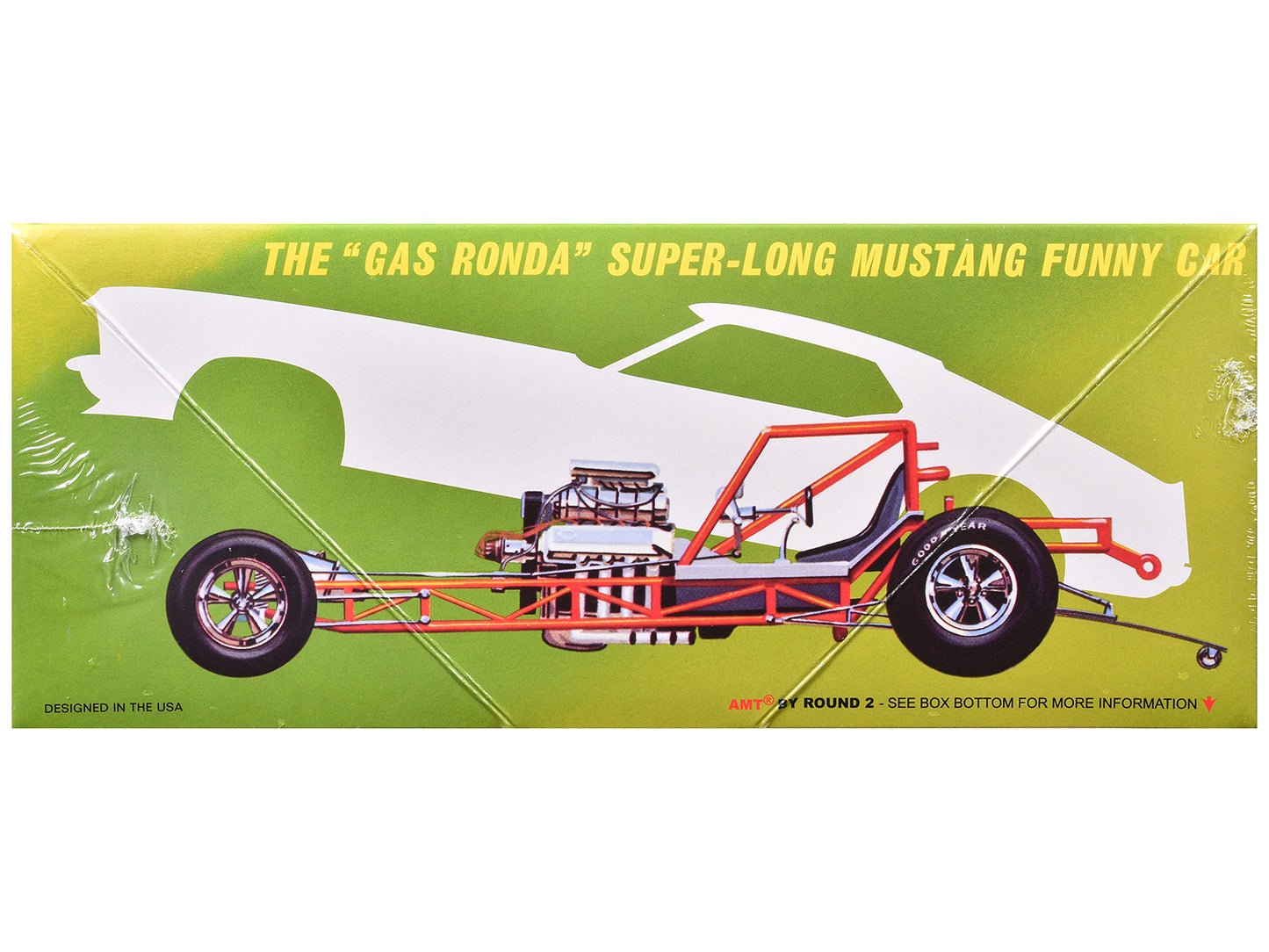 Skill 2 Model Kit 1969 Ford Mustang Longnose Funny Car "Gas Ronda" 1/25 Scale by AMT <h2>Skill AMT</h2> <p>High-quality diecast perfect for collectors and enthusiasts. Features detailed interior exter