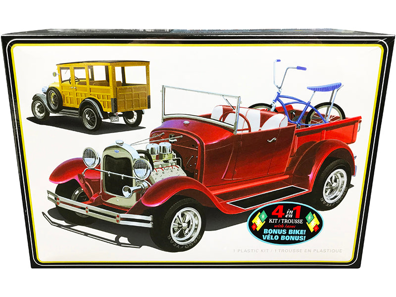 Skill 2 Model Kit 1929 Ford Woody Pickup 4-in-1 with Bike 1/25 Scale by AMT <h2>Skill AMT</h2> <p>High-quality diecast car perfect for collectors and enthusiasts. Features detailed interior exterior c