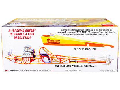 Skill 2 Model Kit 1934 Copperhead Rear-Engine Double A Fuel Dragster 1/25 Scale by AMT <h2>Skill AMT</h2> <p>High-quality diecast car perfect for collectors and enthusiasts. Features detailed interior