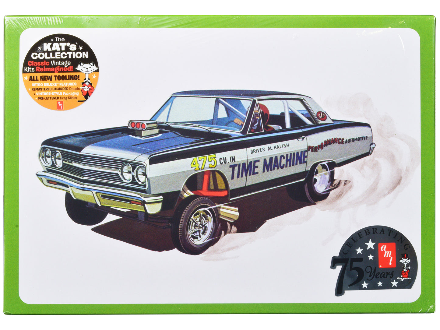 Skill 2 Model Kit 1965 Chevrolet Chevelle AWB Funny Car "Time Machine" 1/25 Scale by AMT <h2>Skill AMT</h2> <p>High-quality diecast perfect for collectors and enthusiasts. Features detailed interior e