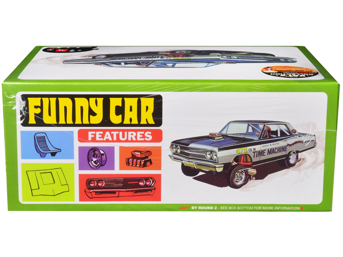 Skill 2 Model Kit 1965 Chevrolet Chevelle AWB Funny Car "Time Machine" 1/25 Scale by AMT <h2>Skill AMT</h2> <p>High-quality diecast perfect for collectors and enthusiasts. Features detailed interior e