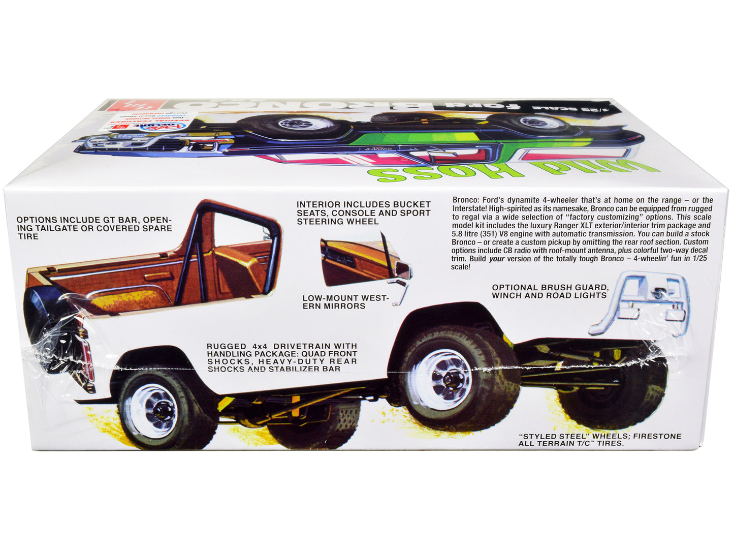 Skill 2 Model Kit Ford Bronco 4X4 "Wild Hoss" 1/25 Scale by AMT <h2>Skill AMT</h2> <p>High-quality diecast car perfect for collectors and enthusiasts. Features detailed interior exterior craftsmanship