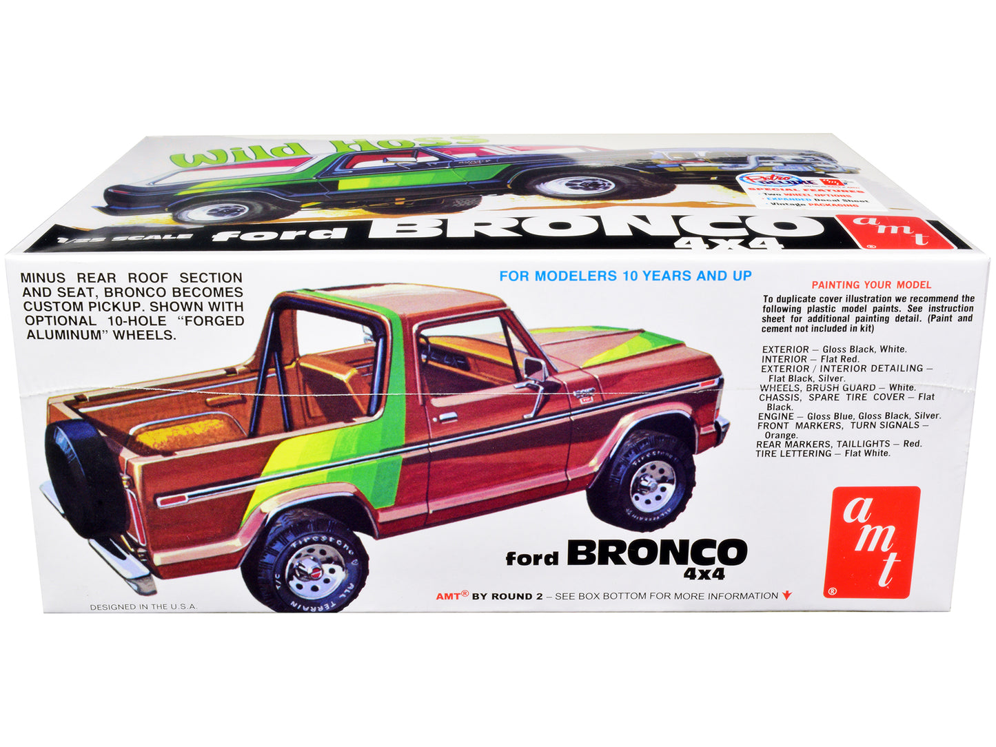 Skill 2 Model Kit Ford Bronco 4X4 "Wild Hoss" 1/25 Scale by AMT <h2>Skill AMT</h2> <p>High-quality diecast car perfect for collectors and enthusiasts. Features detailed interior exterior craftsmanship