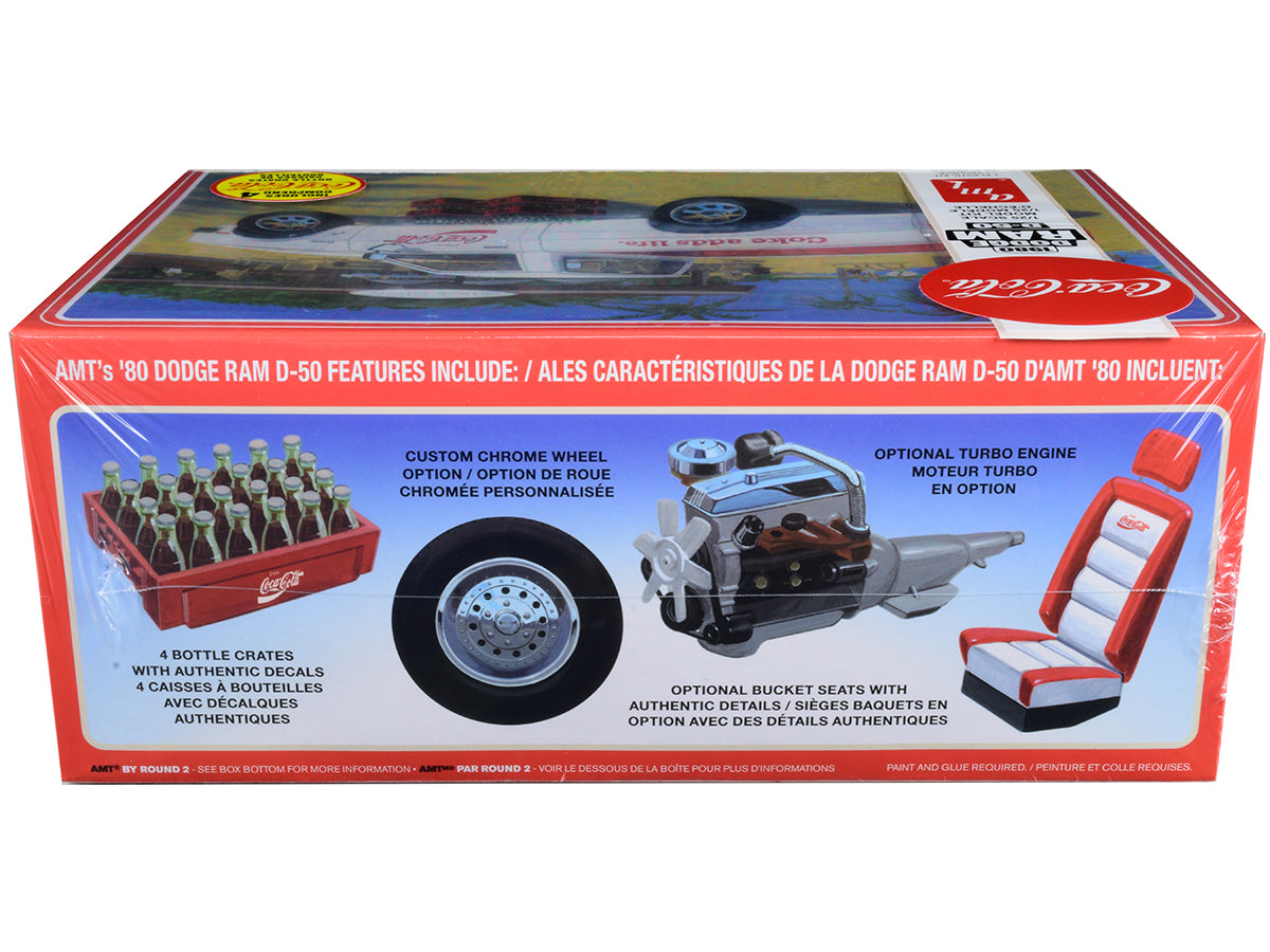 Skill 3 Model Kit 1980 Dodge Ram D-50 Pickup Truck "Coca-Cola" Four Bottle Crates 1/25 Scale by AMT <h2>Skill AMT</h2> <p>High-quality diecast car perfect for collectors and enthusiasts. Features deta