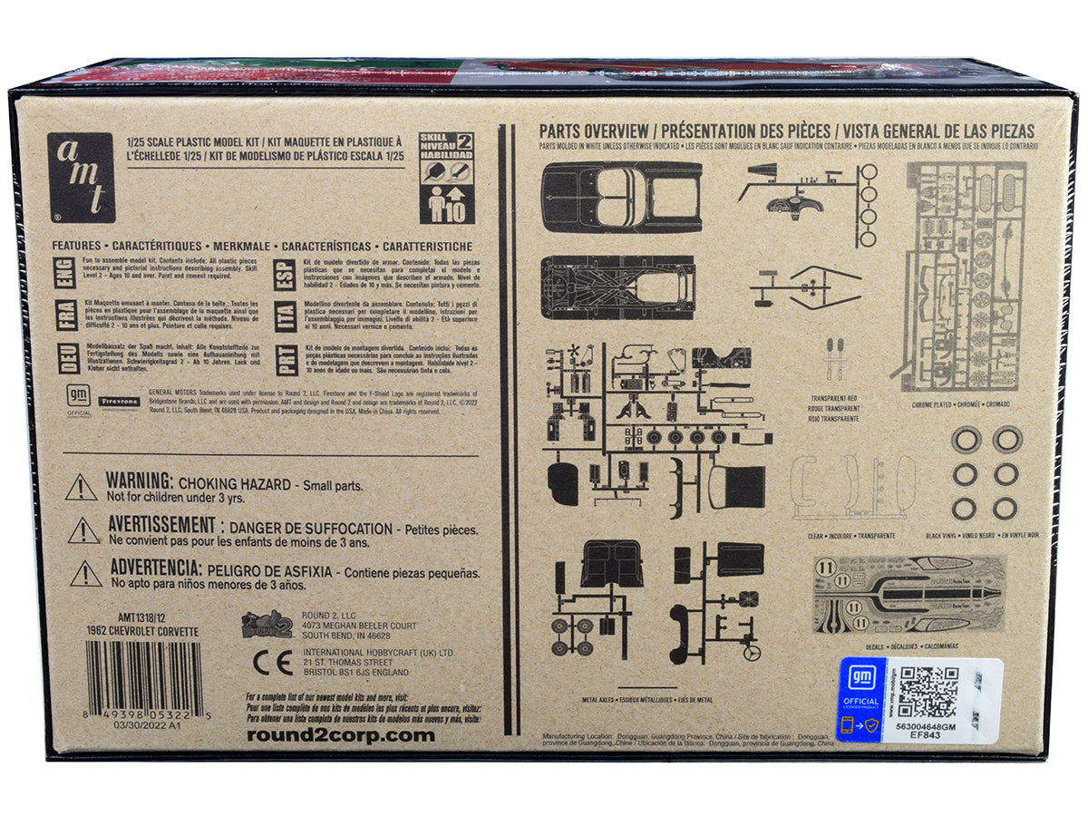 Skill 2 Model Kit 1962 Chevrolet Corvette 3 in 1 1/25 Scale by AMT <h2>Skill AMT</h2> <p>High-quality diecast car perfect for collectors and enthusiasts. Features detailed interior exterior craftsmans