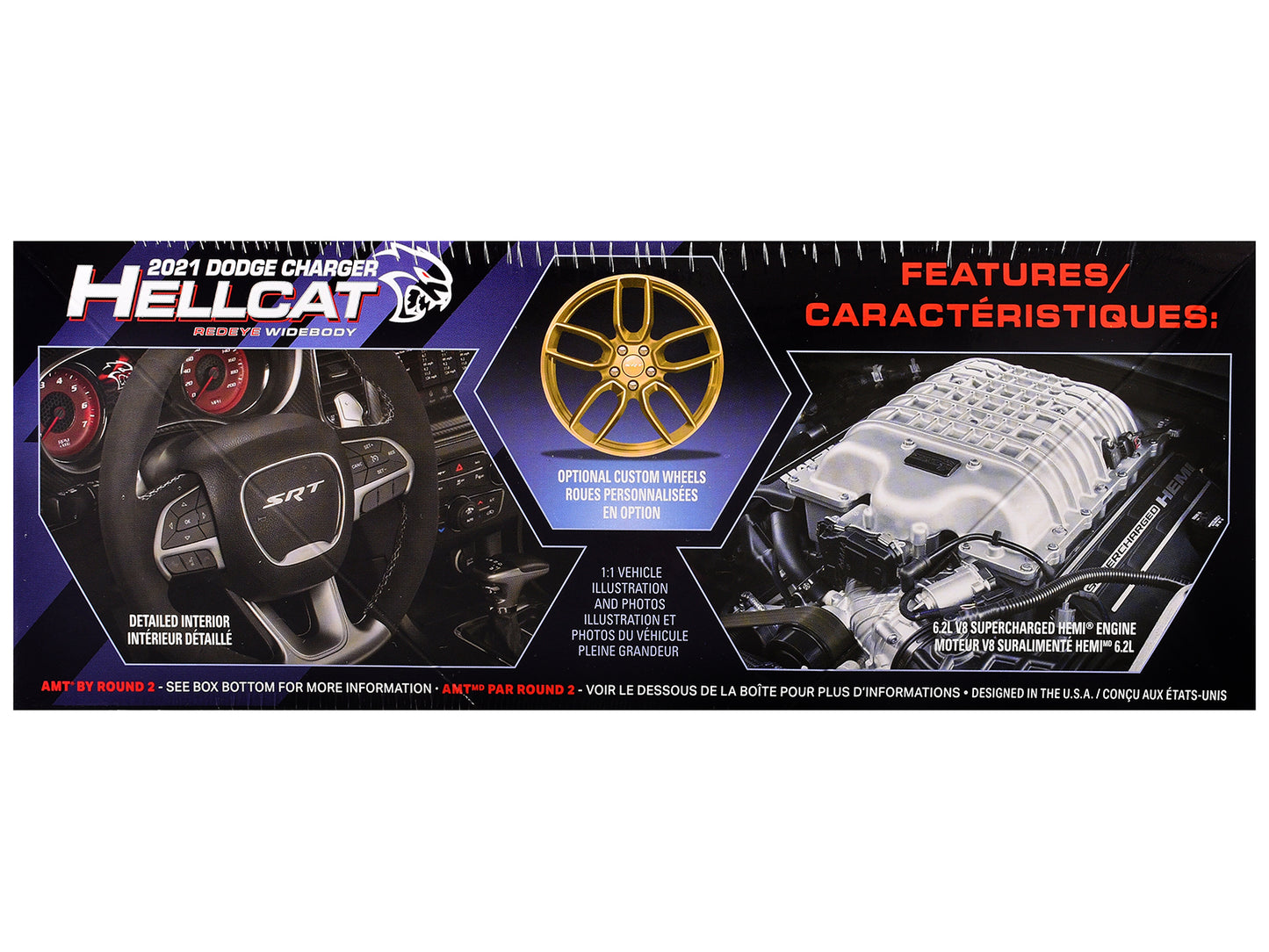 Skill 2 Model Kit 2021 Dodge Charger Hellcat Redeye Widebody 1/25 Scale by AMT <h2>Skill AMT</h2> <p>High-quality diecast car perfect for collectors and enthusiasts. Features detailed interior exterio