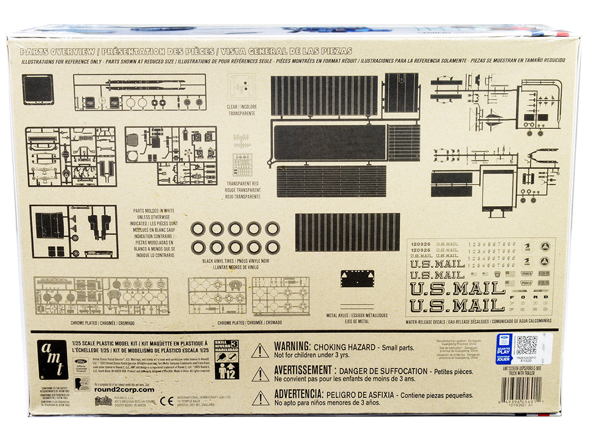 Skill 3 Model Kit Ford C900 Truck Tractor with Trailer "U.S. Mail" 1/25 Scale by AMT <h2>Skill AMT</h2> <p>High-quality diecast car perfect for collectors and enthusiasts. Features detailed interior e