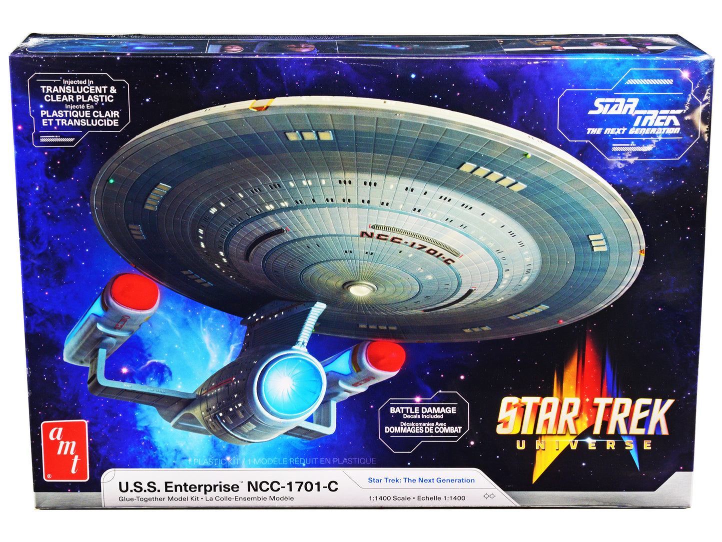 Skill 2 Model Kit U.S.S. Enterprise NCC-1701-C Space Ship "Star Trek: The Next Generation" (1987) TV Series 1/1400 Scale by AMT <h2>Skill AMT</h2> <p>High-quality diecast car perfect for collectors an