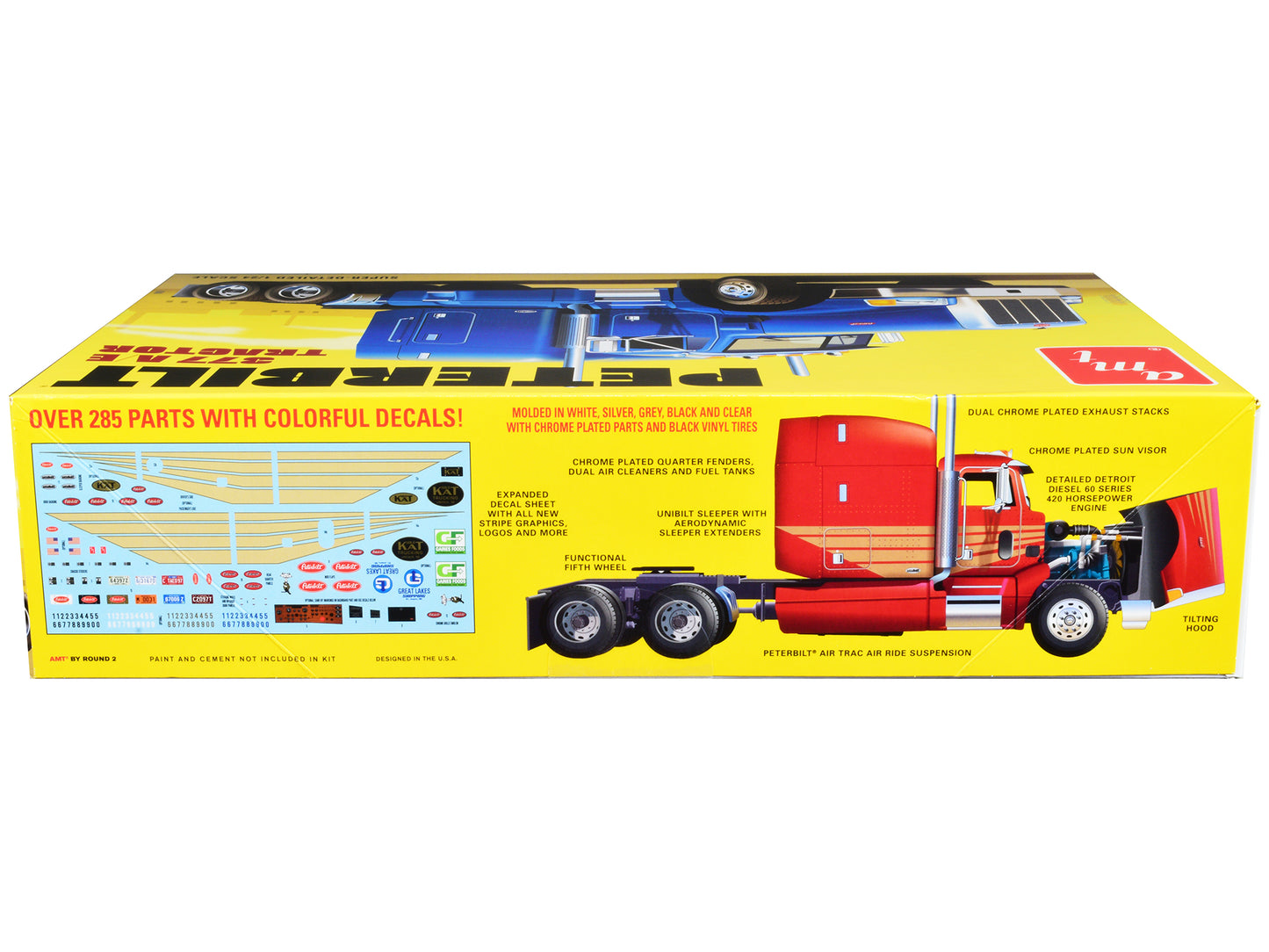 Skill 3 Model Kit Peterbilt 377 A/E Truck Tractor 1/24 Scale by AMT <h2>Skill AMT</h2> <p>High-quality diecast car perfect for collectors and enthusiasts. Features detailed interior exterior craftsman