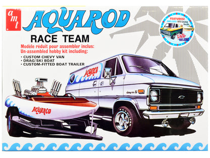 Skill 2 Model Kit Chevrolet Custom Van with Drag/Ski Boat and Trailer "Aqua Rod Race Team" 1/25 Scale by AMT <h2>Skill AMT</h2> <p>High-quality diecast car perfect for collectors enthusiasts. Features