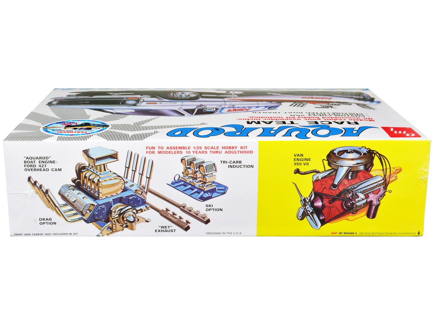 Skill 2 Model Kit Chevrolet Custom Van with Drag/Ski Boat and Trailer "Aqua Rod Race Team" 1/25 Scale by AMT <h2>Skill AMT</h2> <p>High-quality diecast car perfect for collectors enthusiasts. Features