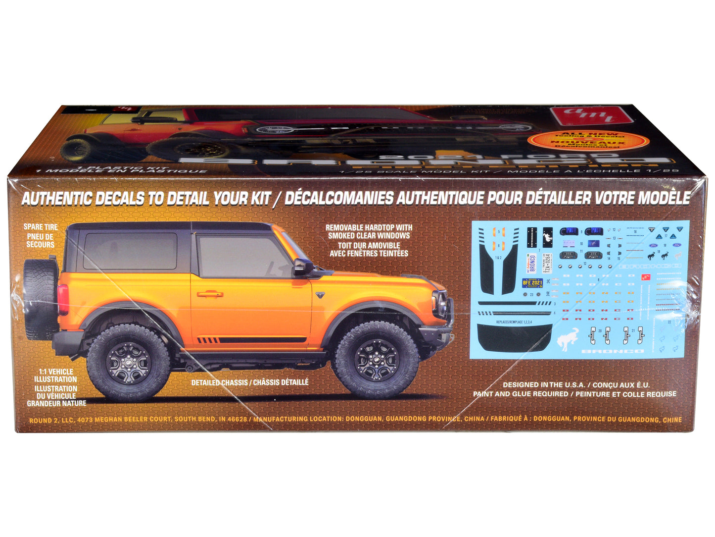 Skill 2 Model Kit 2021 Ford Bronco First Edition 1/25 Scale by AMT <h2>Skill AMT</h2> <p>High-quality diecast car perfect for collectors and enthusiasts. Features detailed interior exterior craftsmans