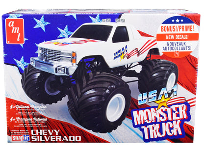 Skill 1 Snap Model Kit Chevrolet Silverado "USA-1" Monster Truck 1/32 Scale by AMT <h2>Skill AMT</h2> <p>High-quality diecast car perfect for collectors and enthusiasts. Features detailed interior ext