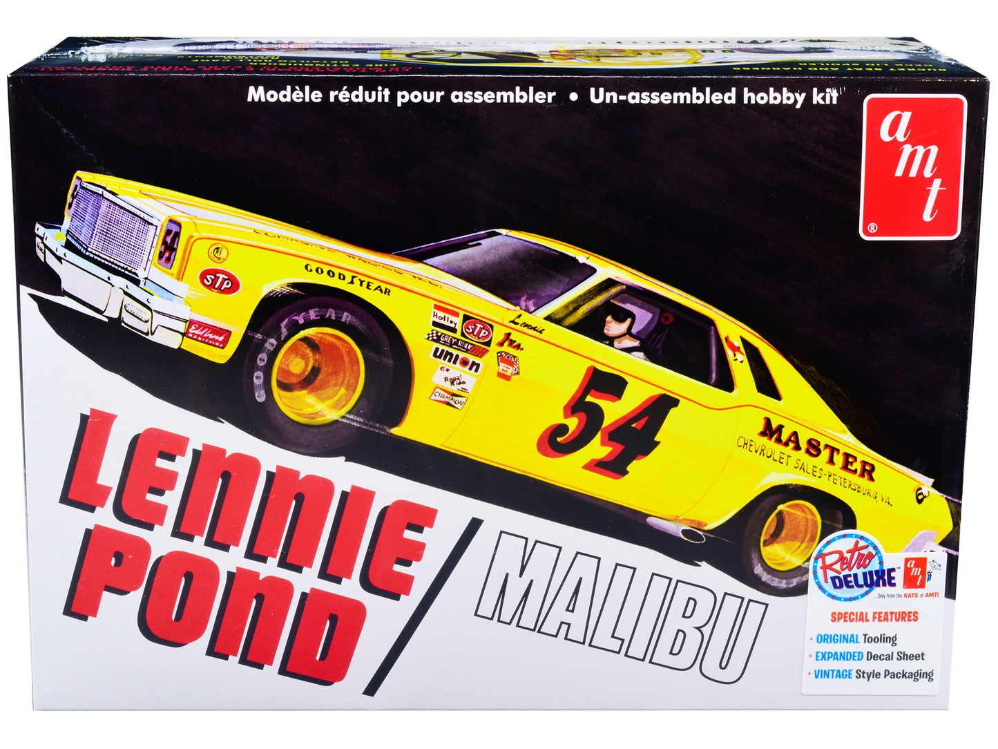 Skill 2 Model Kit 1974 Chevrolet Malibu Stock Car #54 Lennie Pond 1/25 Scale by AMT <h2>Skill AMT</h2> <p>High-quality diecast perfect for collectors and enthusiasts. Features detailed interior exteri