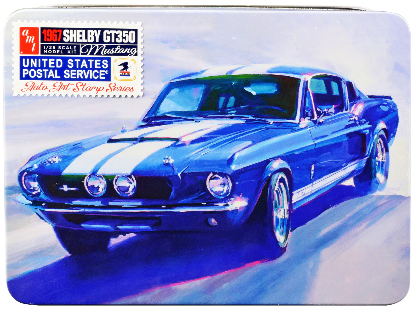 Skill 2 Model Kit 1967 Shelby Mustang GT350 USPS (United States Postal Service) "Auto Art Stamp Series" 1/25 Scale by AMT <h2>Skill AMT</h2> <p>High-quality diecast car perfect for collectors and enth