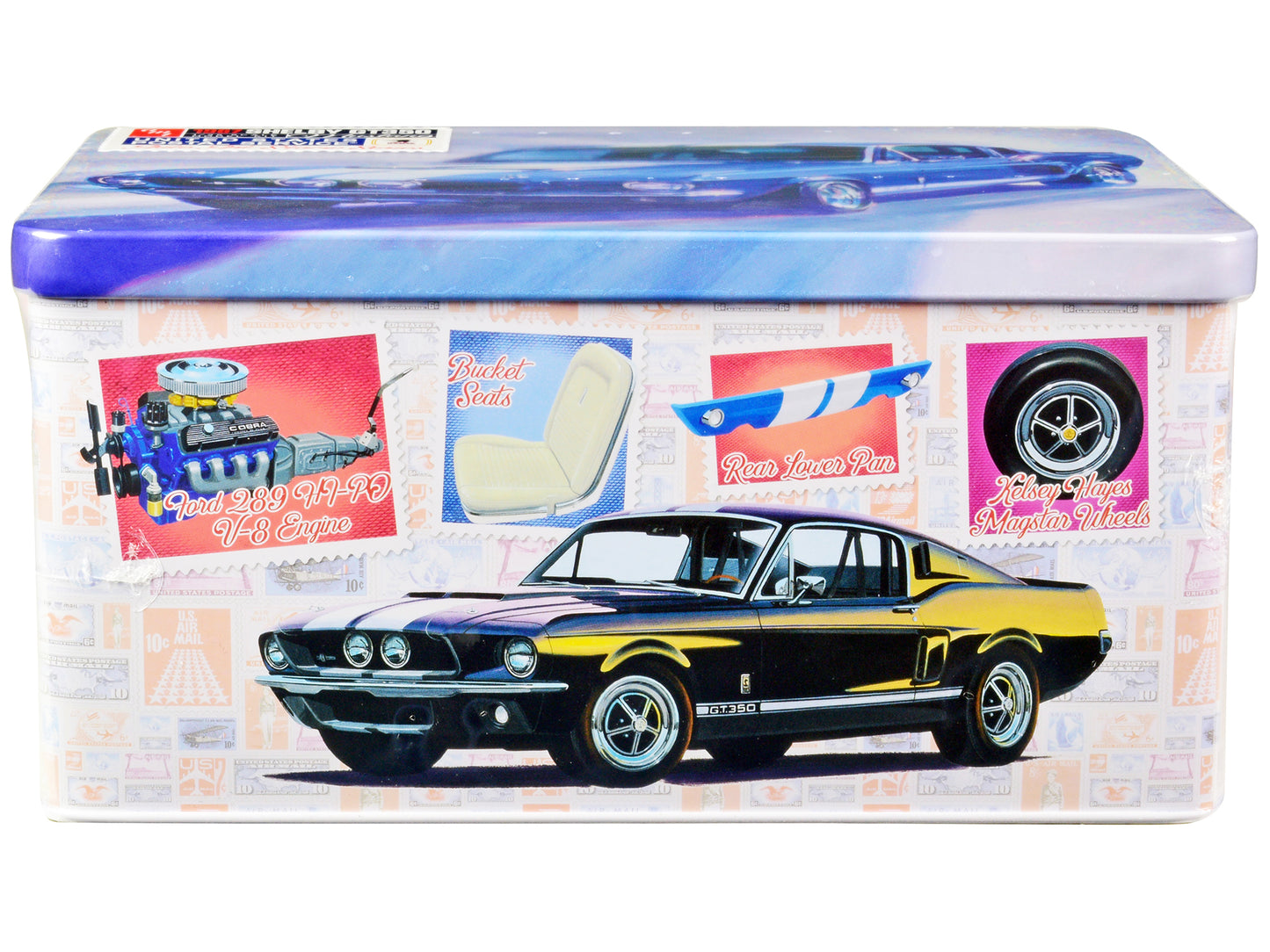 Skill 2 Model Kit 1967 Shelby Mustang GT350 USPS (United States Postal Service) "Auto Art Stamp Series" 1/25 Scale by AMT <h2>Skill AMT</h2> <p>High-quality diecast car perfect for collectors and enth