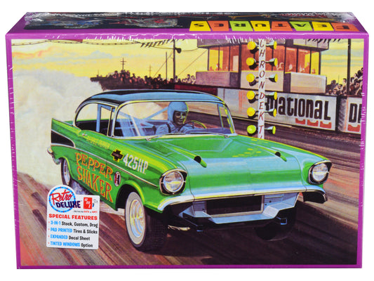 Skill 2 Model Kit 1957 Chevrolet Bel Air "Pepper Shaker" 3 in 1 1/25 Scale by AMT <h2>Skill AMT</h2> <p>High-quality diecast car perfect for collectors and enthusiasts. Features detailed interior exte