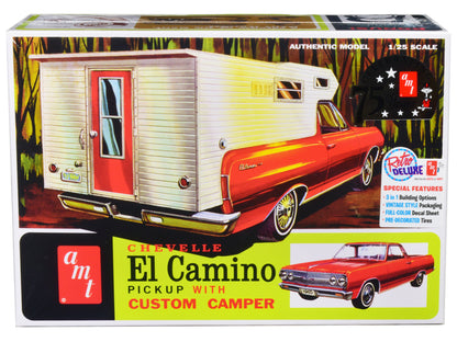Skill 2 Model Kit 1965 Chevrolet El Camino with Camper 3-in-1 1/25 Scale by AMT <h2>Skill AMT</h2> <p>High-quality diecast car perfect for collectors and enthusiasts. Features detailed interior exteri