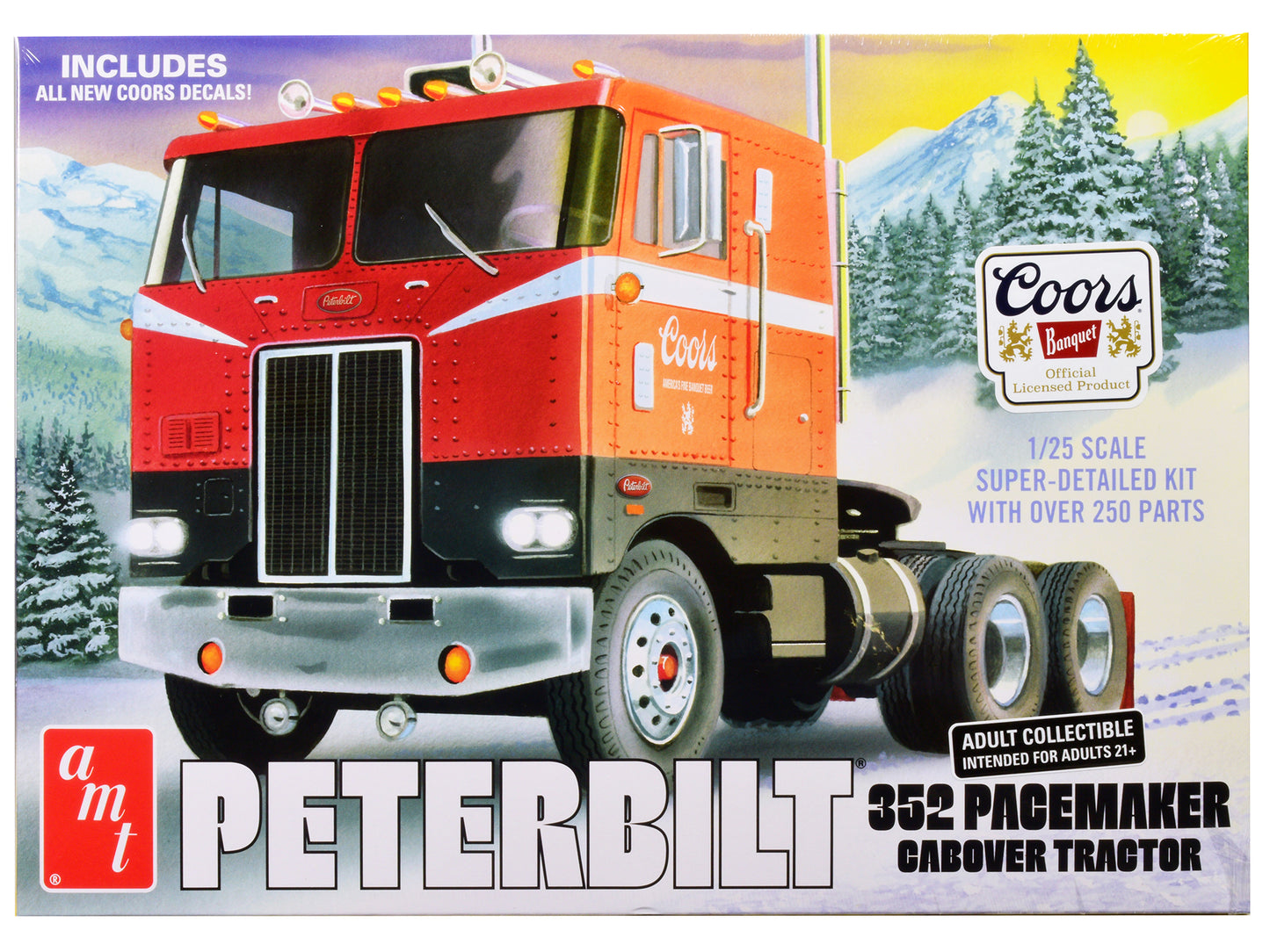 Skill 3 Model Kit Peterbilt 352 Pacemaker Cabover Tractor "Coors" 1/25 Scale by AMT <h2>Skill AMT</h2> <p>High-quality diecast car perfect for collectors and enthusiasts. Features detailed interior ex
