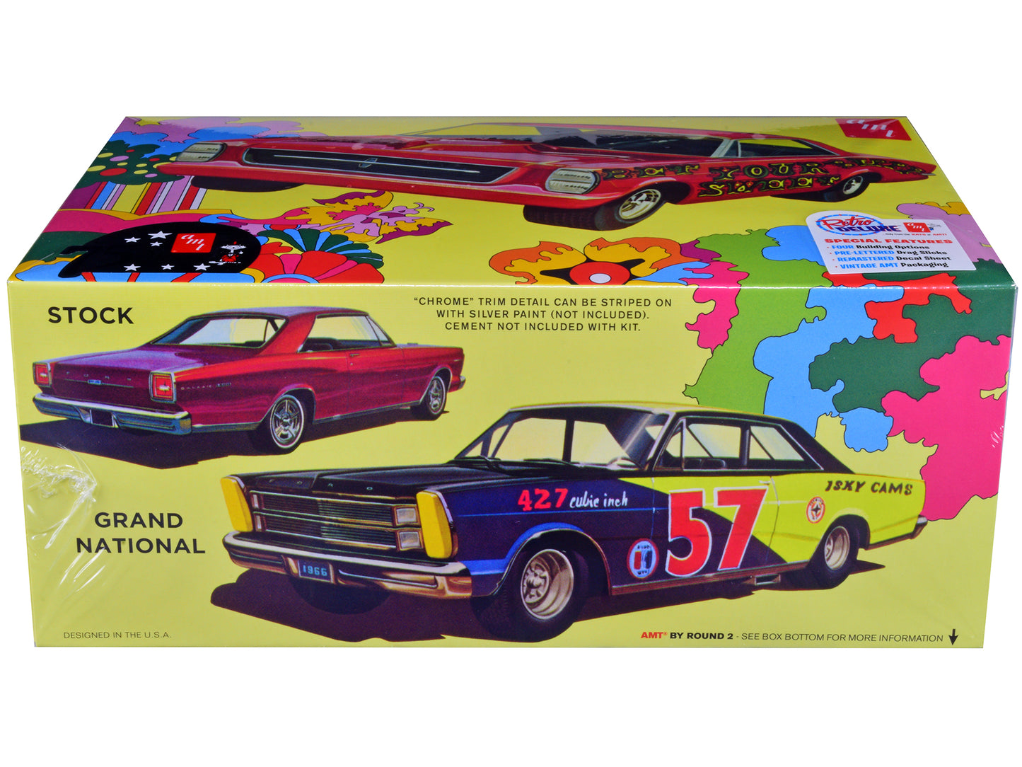 Skill 2 Model Kit 1966 Ford Galaxie 500 Hardtop "Sweet Bippy" 4-in-1 1/25 Scale by AMT <h2>Skill AMT</h2> <p>High-quality diecast car perfect for collectors and enthusiasts. Features detailed interior