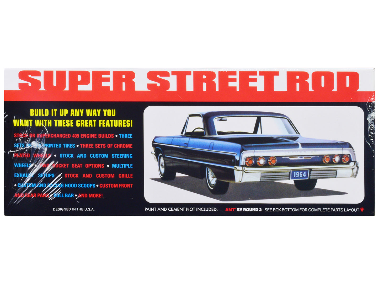 Skill 2 Model Kit 1964 Chevrolet Impala "Super Street Rod" 3-in-1 1/25 Scale by AMT <h2>Skill AMT</h2> <p>High-quality diecast car perfect for collectors and enthusiasts. Features detailed interior ex