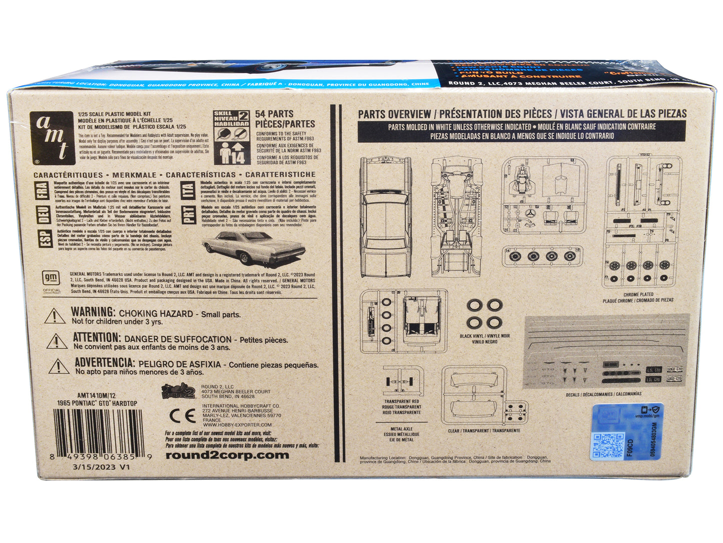 Skill 2 Model Kit 1965 Pontiac GTO Hardtop "Craftsman Plus" Series 1/25 Scale by AMT <h2>Skill AMT</h2> <p>High-quality diecast car perfect for collectors and enthusiasts. Features detailed interior e