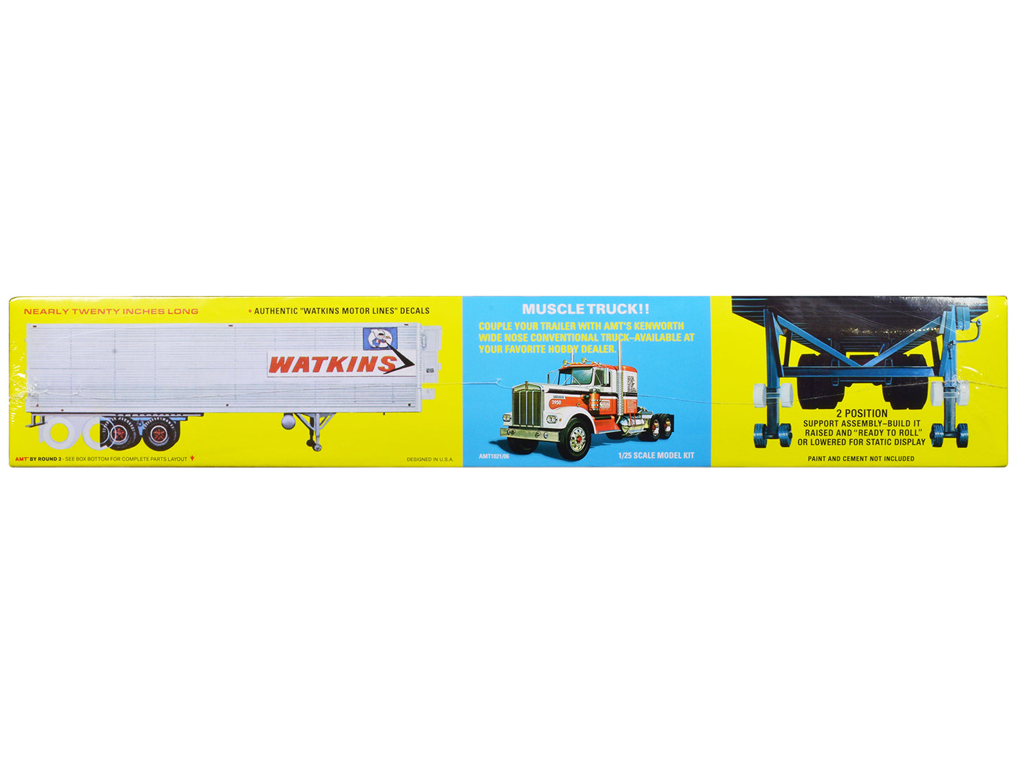 Skill 3 Model Kit Fruehauf FB 40' Refrigerated Trailer "Watkins Motor Lines" 1/25 Scale by AMT <h2>Skill AMT</h2> <p>High-quality diecast car perfect for collectors and enthusiasts. Features detailed
