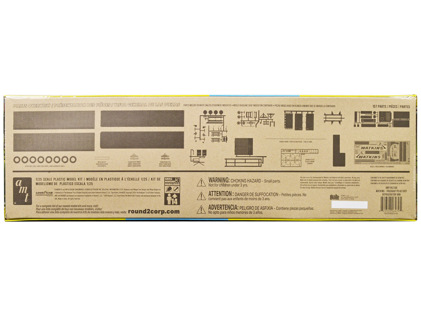 Skill 3 Model Kit Fruehauf FB 40' Refrigerated Trailer "Watkins Motor Lines" 1/25 Scale by AMT <h2>Skill AMT</h2> <p>High-quality diecast car perfect for collectors and enthusiasts. Features detailed