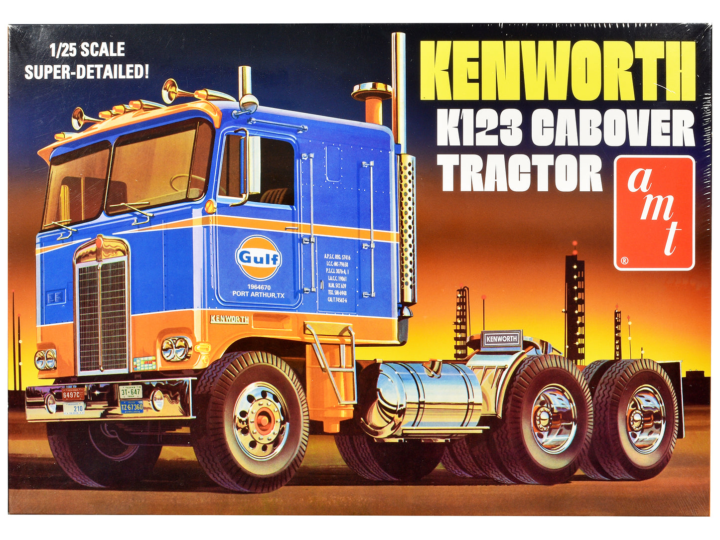 Skill 3 Model Kit Kenworth K-123 Cabover Truck Tractor "Gulf Oil" 1/25 Scale by AMT <h2>Skill AMT</h2> <p>High-quality diecast car perfect for collectors and enthusiasts. Features detailed interior ex