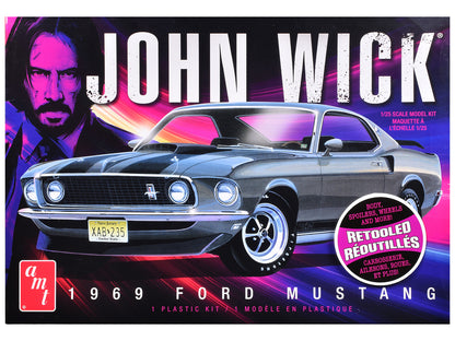 Skill 2 Model Kit 1969 Ford Mustang "John Wick" (2014) Movie 1/25 Plastic Model by AMT T&y