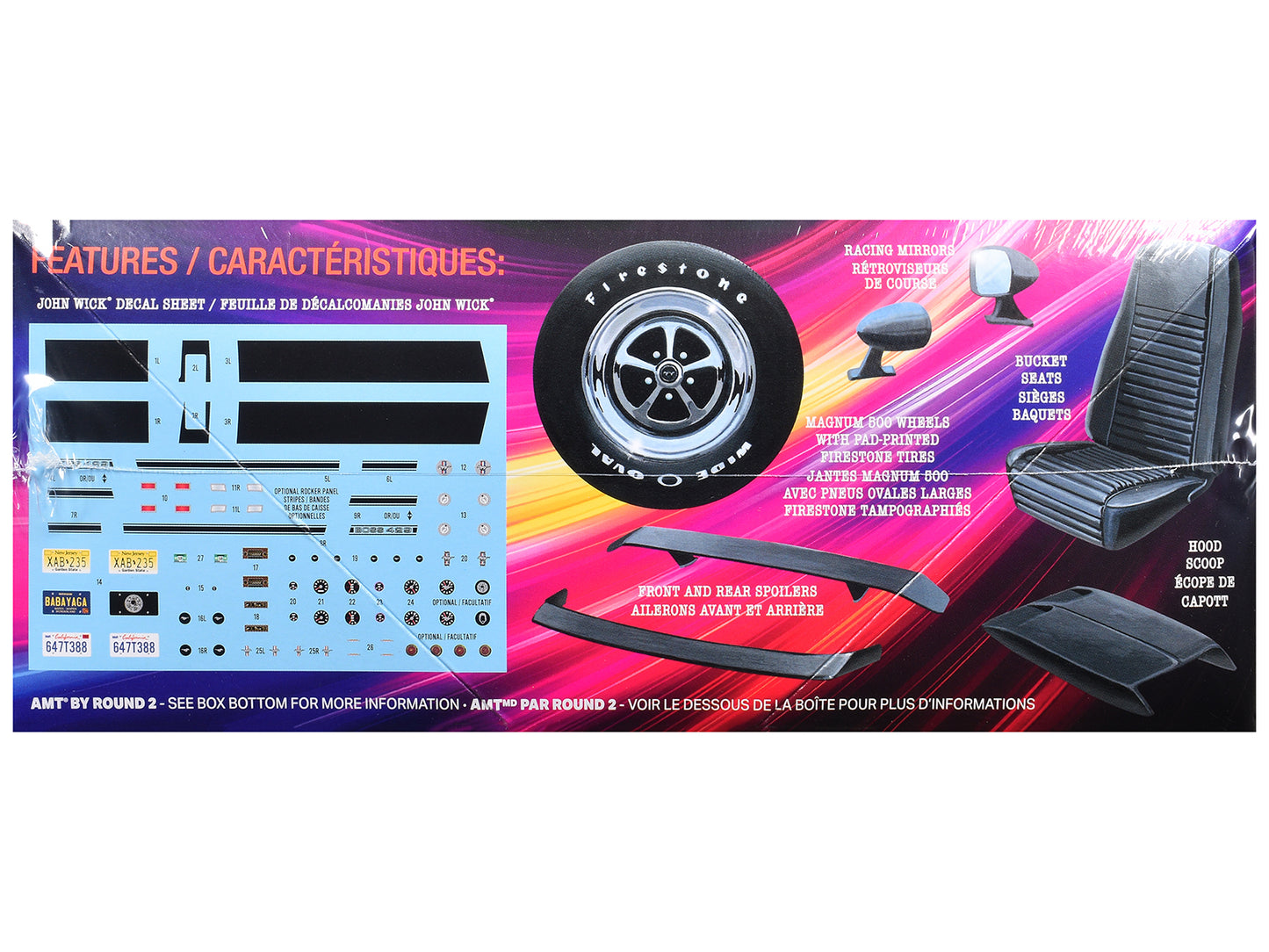 Skill 2 Model Kit 1969 Ford Mustang "John Wick" (2014) Movie 1/25 Plastic Model by AMT T&y