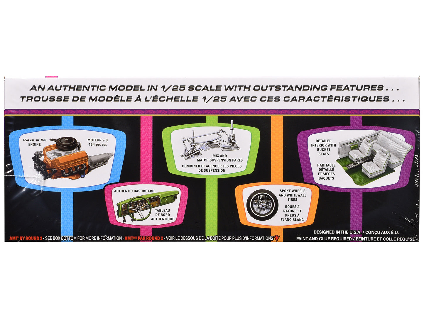 Skill 2 Model Kit 1970 Chevrolet Monte Carlo Lowrider "Kustom Kruisers" 1/25 Scale by AMT <h2>Skill AMT</h2> <p>High-quality diecast car perfect for collectors and enthusiasts. Features detailed inter