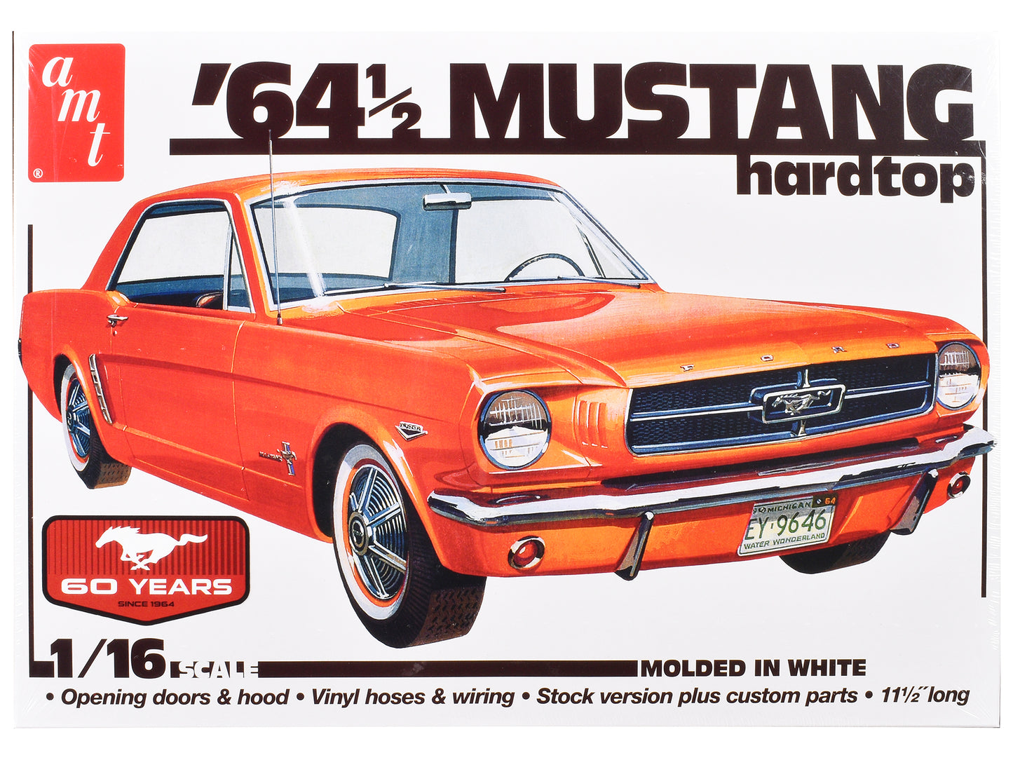 Skill 3 Model Kit 1964 1/2 Ford Mustang Coupe 60th Anniversary 1/16 Scale by AMT <h2>Skill AMT</h2> <p>High-quality diecast car perfect for collectors and enthusiasts. Features detailed interior exter
