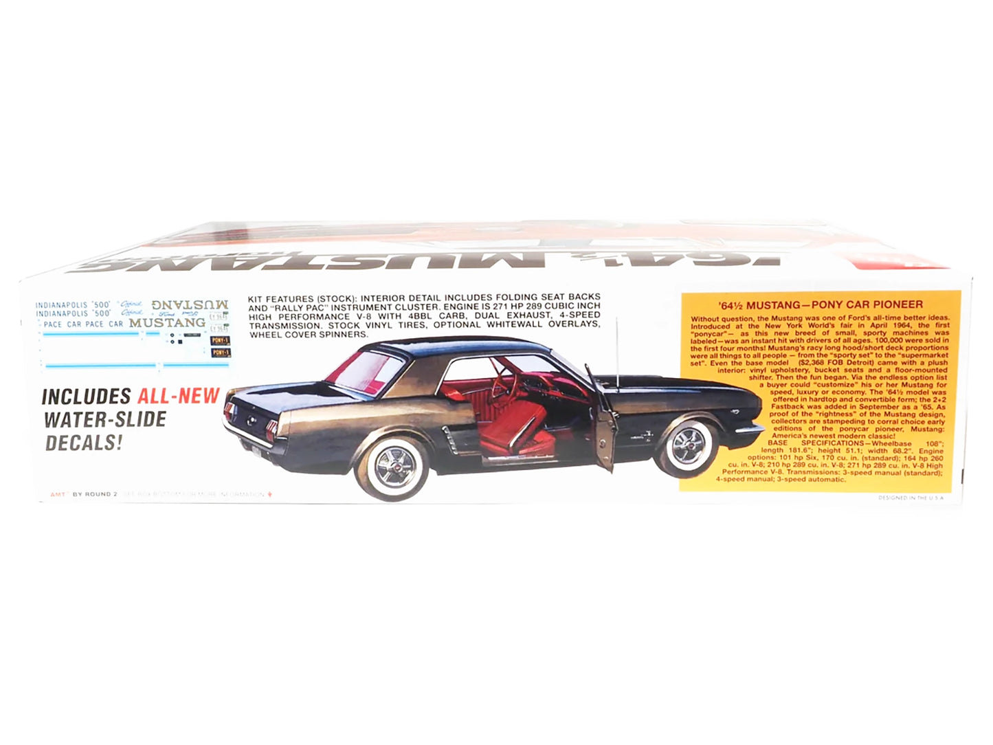 Skill 3 Model Kit 1964 1/2 Ford Mustang Coupe 60th Anniversary 1/16 Scale by AMT <h2>Skill AMT</h2> <p>High-quality diecast car perfect for collectors and enthusiasts. Features detailed interior exter