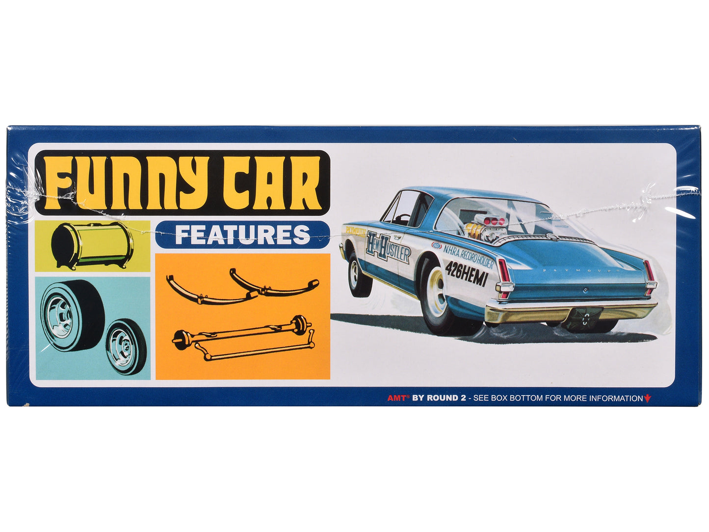 Skill 2 Model Kit 1966 Plymouth Barracuda Funny Car "Hemi Hustler" 1/25 Scale by AMT <h2>Skill AMT</h2> <p>High-quality diecast perfect for collectors and enthusiasts. Features detailed interior exter
