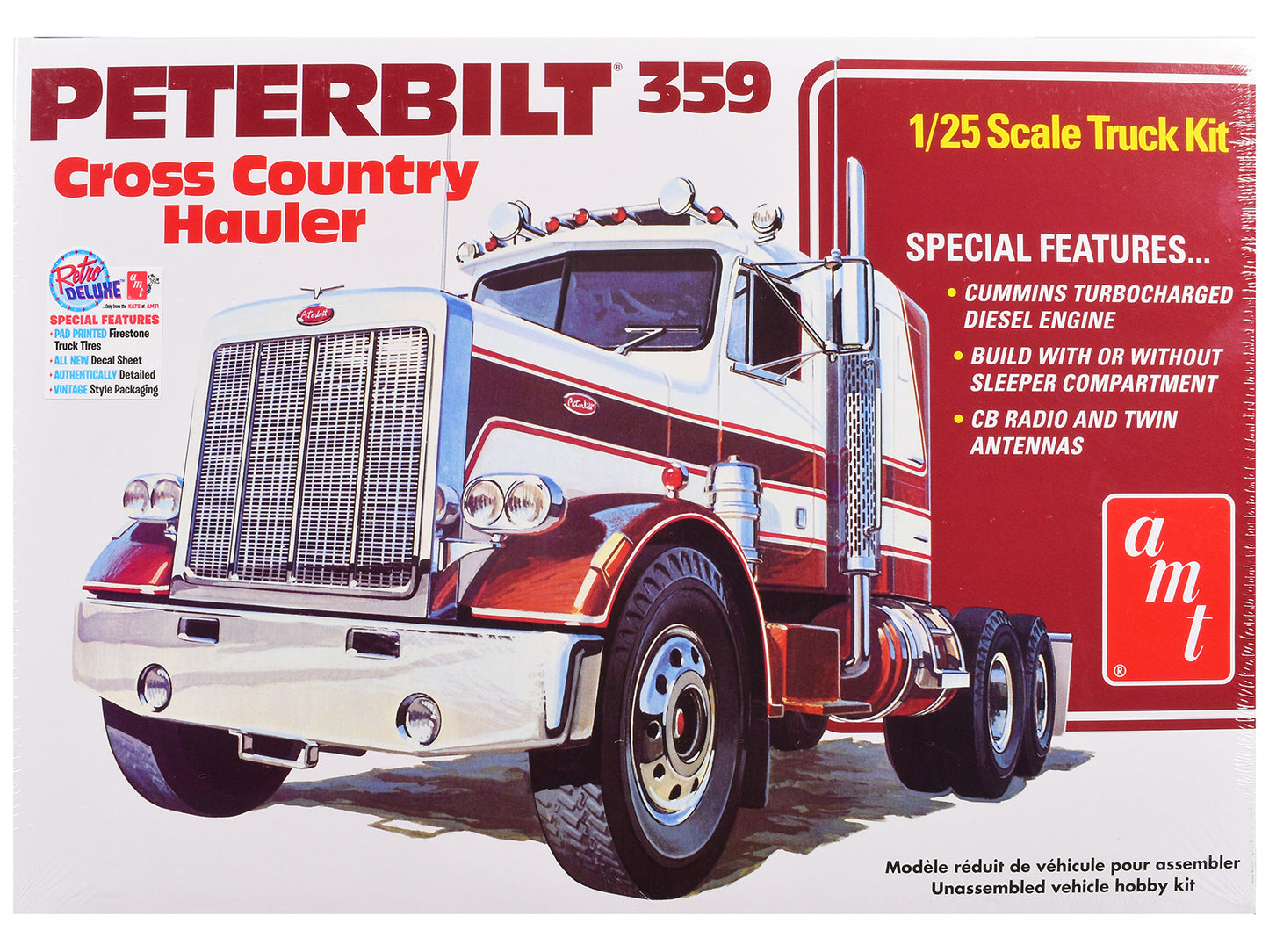 Skill 3 Model Kit Peterbilt 359 "Cross Country Hauler" 1/25 Scale by AMT <h2>Skill AMT</h2> <p>High-quality diecast car perfect for collectors and enthusiasts. Features detailed interior exterior craf